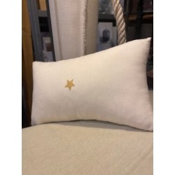 CUSHION WITH GOLD STAR 55x35
