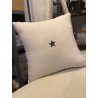 CUSHION WITH BLACK STAR 45x45