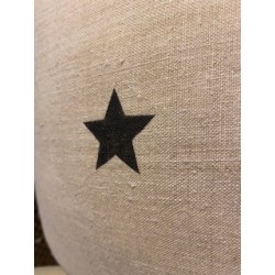 CUSHION WITH BLACK STAR 45x45