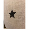 CUSHION WITH BLACK STAR 45x45