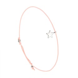 Bracelet small star pink