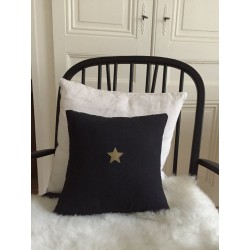 CUSHION BLACK WITH GOLD...